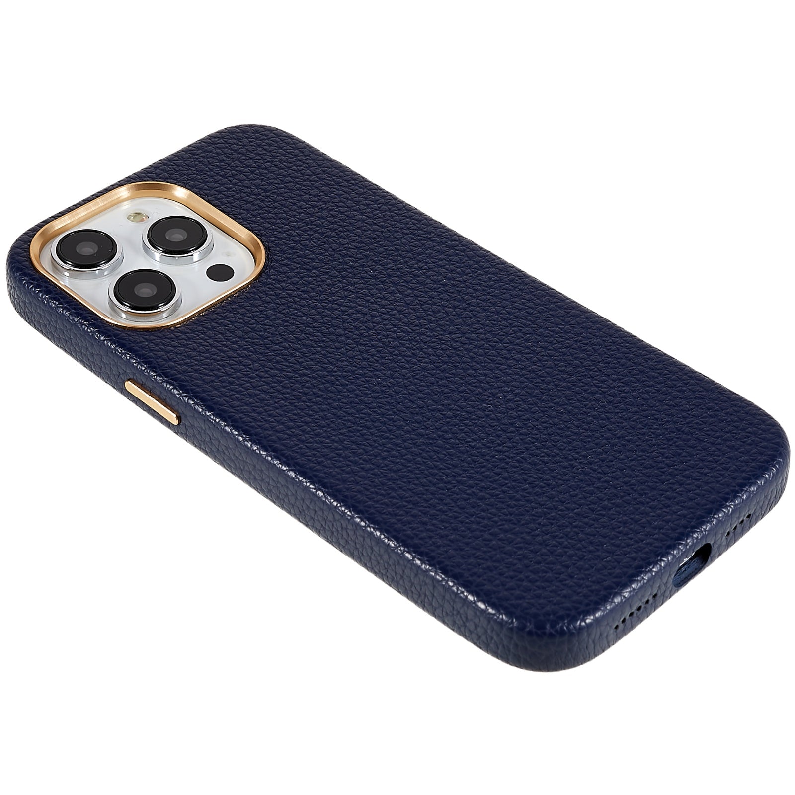 PU Leather Coated PC Phone Case for iPhone 13 Pro 6.1 inch Litchi Texture Drop Protection Back Cover PU Leather Coated PC Phone Case for iPhone 13 Pro 6.1 inch Litchi Texture Drop Protection Back Cover